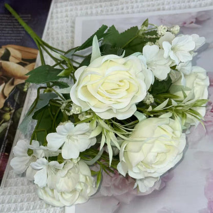 Bouquet bunga BKT 1012 RIN Bunga Mawar Rose Artifisial Dekorasi Hiasan Seserahan Buket Palsu