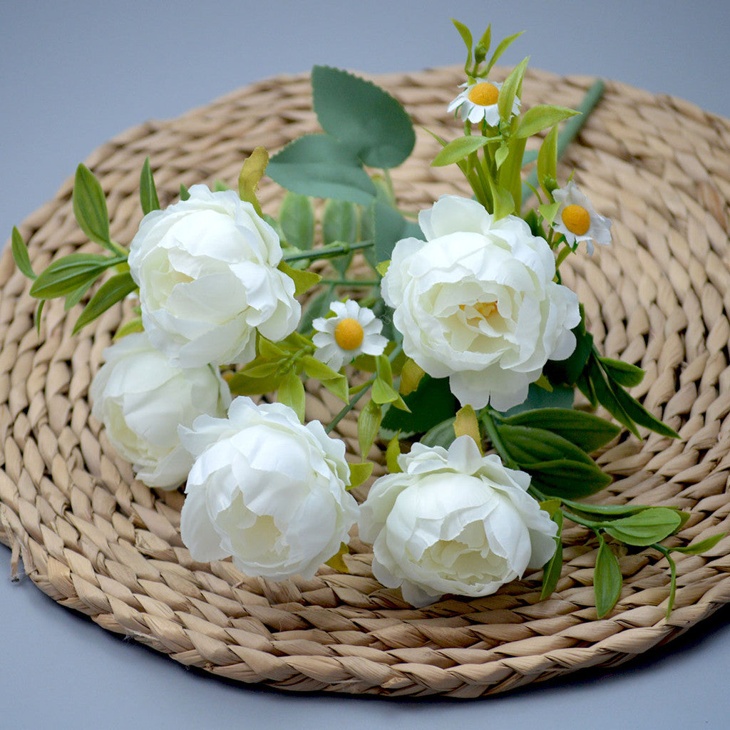 Bouquet bunga P115 MISO Mawar Peony Artifisial Dekorasi Hiasan Seserahan Buket Palsu