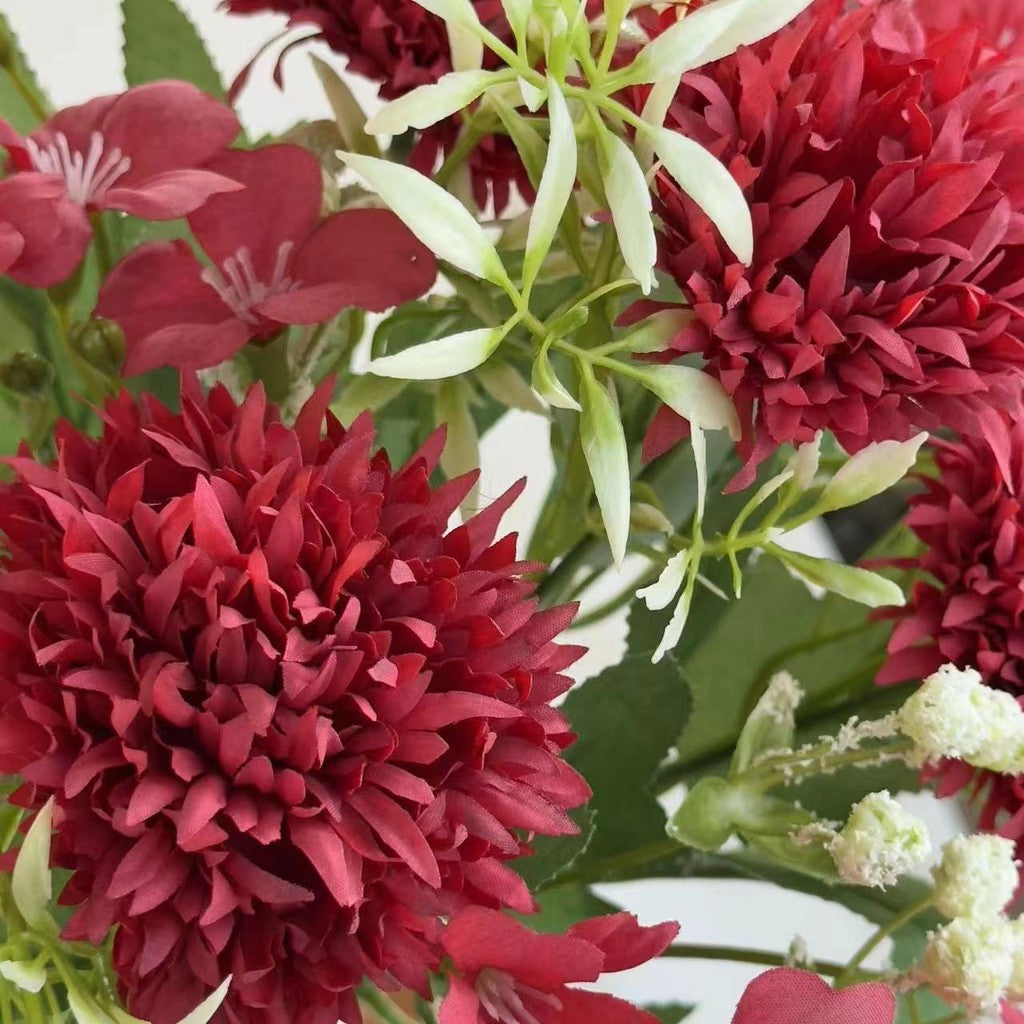 Bouquet bunga BKT 1008 YIYI Bunga Krisan Bola Pompom Artifisial Dekorasi Hiasan Seserahan Buket Palsu