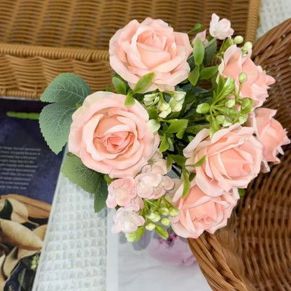 Bouquet bunga BKT 1013 TULLA Bunga Mawar Rose Artifisial Dekorasi Hiasan Seserahan Buket Palsu