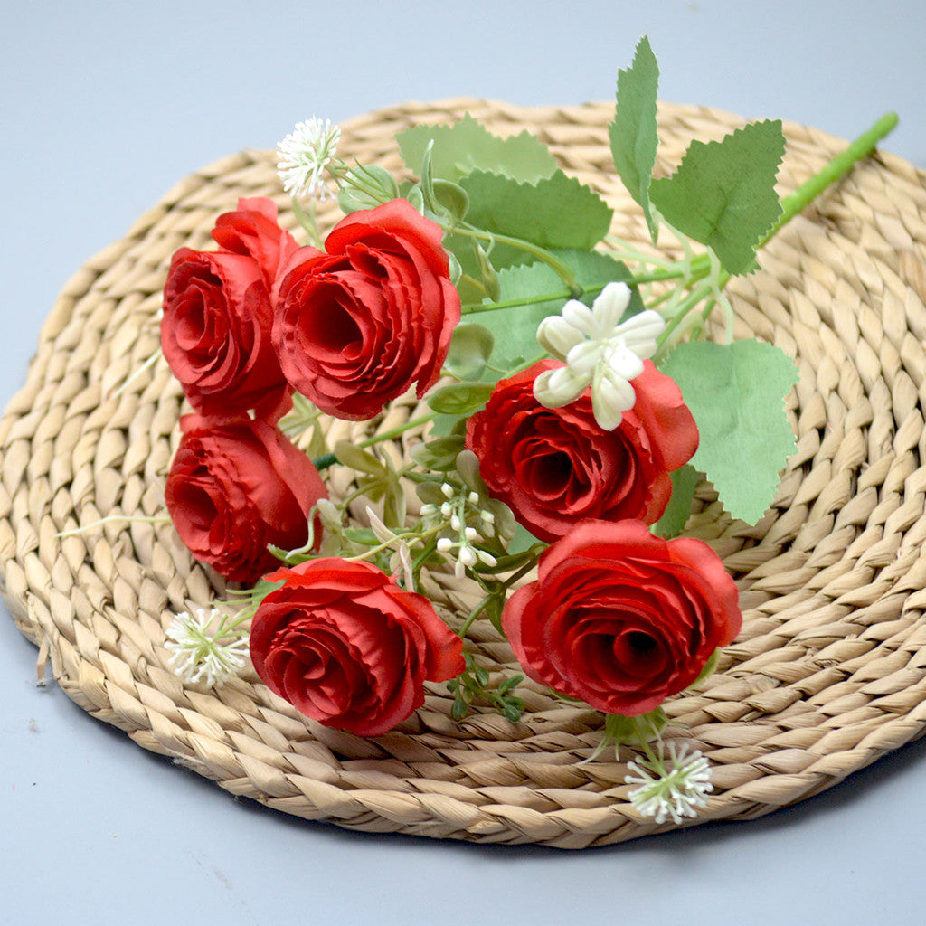 Bouquet bunga P113 HAHA Mawar Peony Artifisial Dekorasi Hiasan Seserahan Buket Palsu