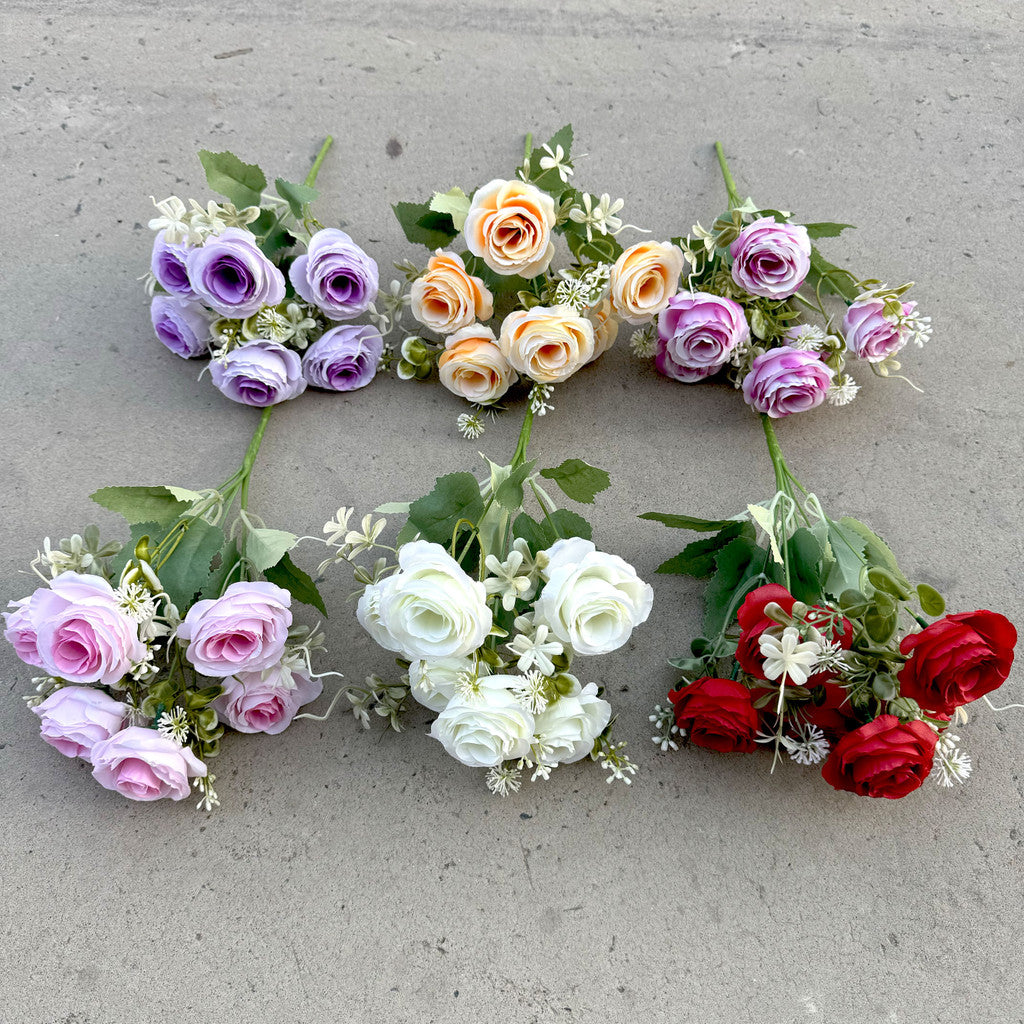 Bouquet bunga P113 HAHA Mawar Peony Artifisial Dekorasi Hiasan Seserahan Buket Palsu