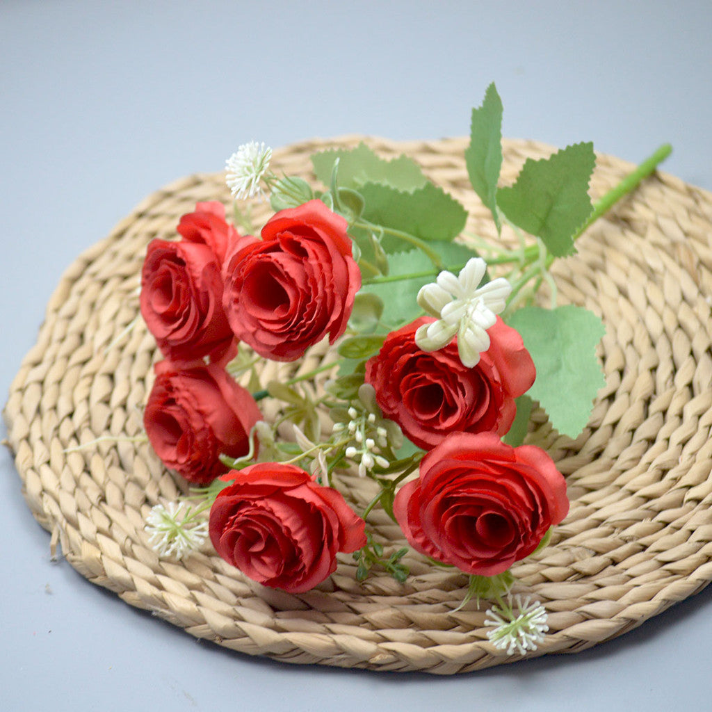 Bouquet bunga P113 HAHA Mawar Peony Artifisial Dekorasi Hiasan Seserahan Buket Palsu