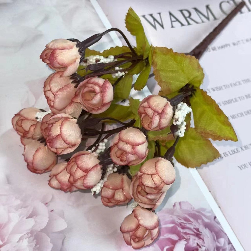 Bouquet bunga BKT 1011 KUNCUP Bunga Mawar Rose Artifisial Dekorasi Hiasan Seserahan Buket Palsu