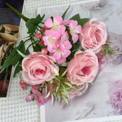 Bouquet bunga BKT 1012 RIN Bunga Mawar Rose Artifisial Dekorasi Hiasan Seserahan Buket Palsu