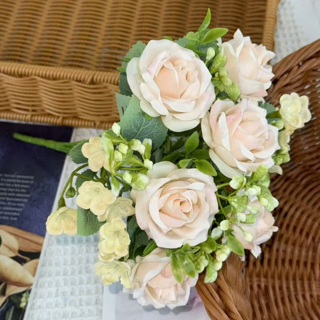 Bouquet bunga BKT 1013 TULLA Bunga Mawar Rose Artifisial Dekorasi Hiasan Seserahan Buket Palsu
