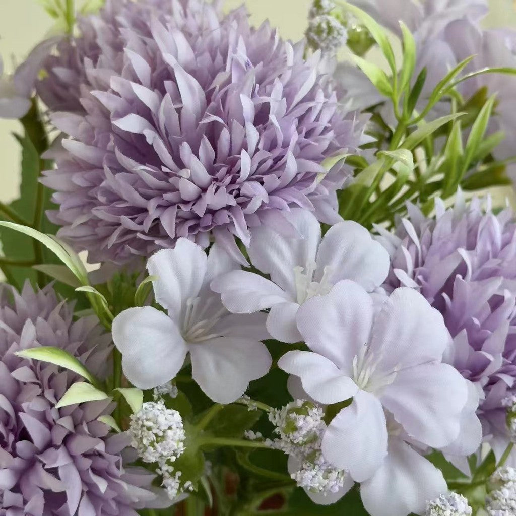 Bouquet bunga BKT 1008 YIYI Bunga Krisan Bola Pompom Artifisial Dekorasi Hiasan Seserahan Buket Palsu
