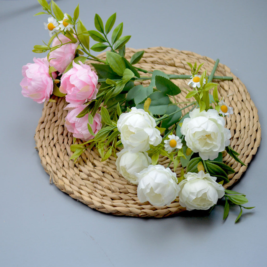 Bouquet bunga P115 MISO Mawar Peony Artifisial Dekorasi Hiasan Seserahan Buket Palsu