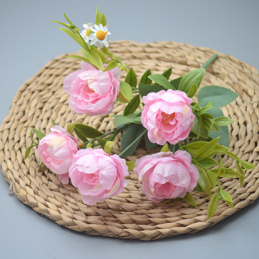 Bouquet bunga P115 MISO Mawar Peony Artifisial Dekorasi Hiasan Seserahan Buket Palsu