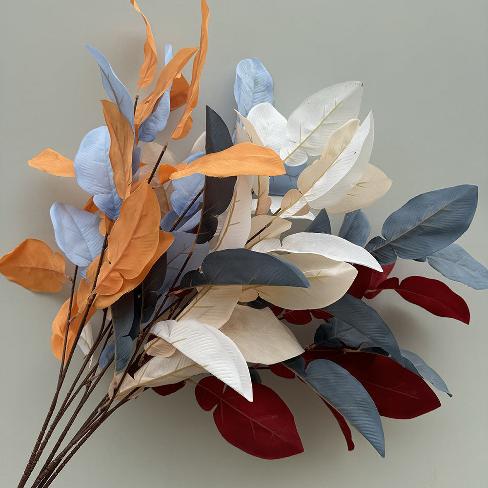 C19 DAWUN  3 Cabang 95cm Artificial Daun Sleeve Leaves 16cm x 9cm Palsu Plastik Buatan Imitasi Hias Dekor Buket Bouquet Rumah Pesta/Bunga Hias