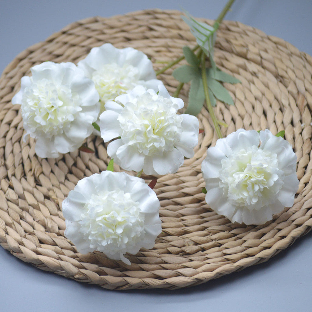C17 ASEP 3 Cabang 60cm Artificial Bunga Krisan Mawar Diameter 8cm Palsu Plastik Buatan Imitasi Hias Dekor Buket Bouquet Rumah Pesta/Bunga Hias