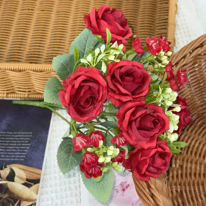 Bouquet bunga BKT 1013 TULLA Bunga Mawar Rose Artifisial Dekorasi Hiasan Seserahan Buket Palsu