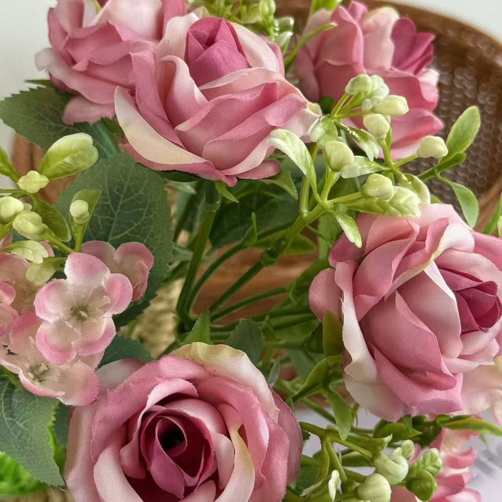 Bouquet bunga BKT 1013 TULLA Bunga Mawar Rose Artifisial Dekorasi Hiasan Seserahan Buket Palsu