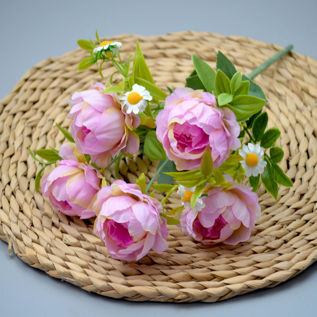 Bouquet bunga P115 MISO Mawar Peony Artifisial Dekorasi Hiasan Seserahan Buket Palsu