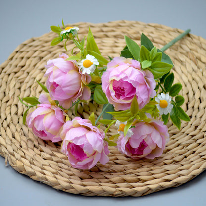 Bouquet bunga P115 MISO Mawar Peony Artifisial Dekorasi Hiasan Seserahan Buket Palsu