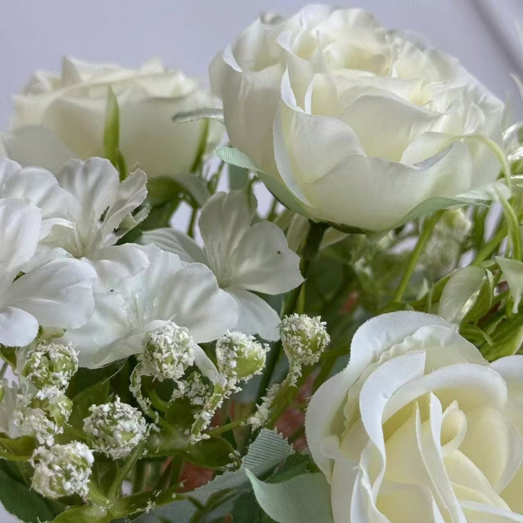 Bouquet bunga BKT 1012 RIN Bunga Mawar Rose Artifisial Dekorasi Hiasan Seserahan Buket Palsu