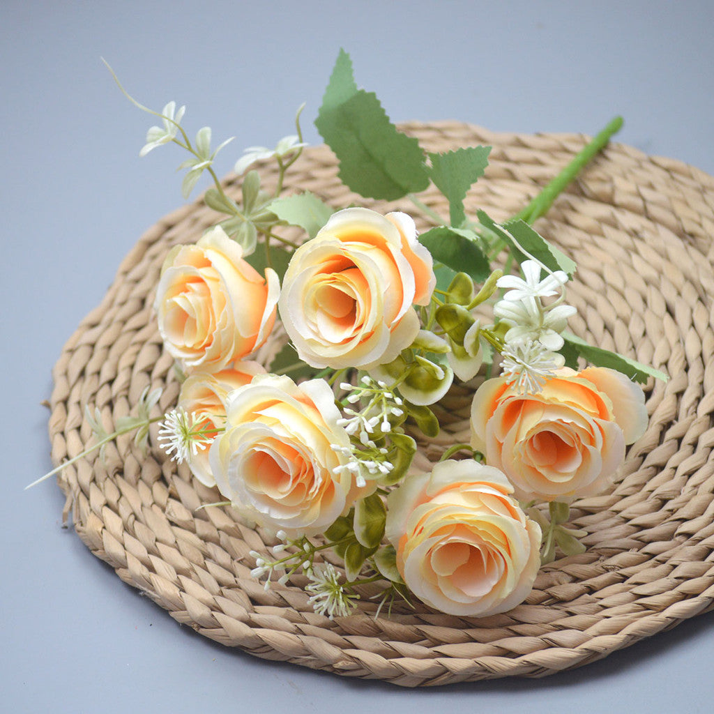 Bouquet bunga P113 HAHA Mawar Peony Artifisial Dekorasi Hiasan Seserahan Buket Palsu