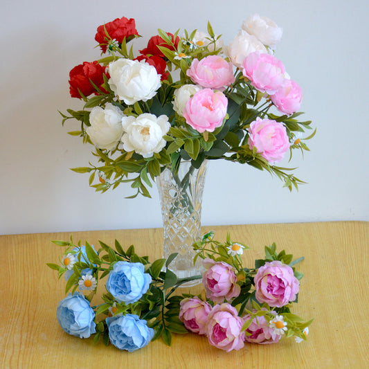 Bouquet bunga P115 MISO Mawar Peony Artifisial Dekorasi Hiasan Seserahan Buket Palsu