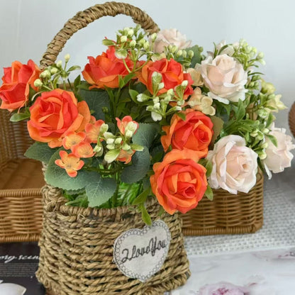 Bouquet bunga BKT 1013 TULLA Bunga Mawar Rose Artifisial Dekorasi Hiasan Seserahan Buket Palsu