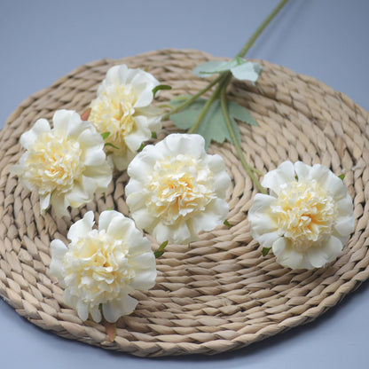 C17 ASEP 3 Cabang 60cm Artificial Bunga Krisan Mawar Diameter 8cm Palsu Plastik Buatan Imitasi Hias Dekor Buket Bouquet Rumah Pesta/Bunga Hias