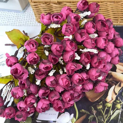 Bouquet bunga BKT 1011 KUNCUP Bunga Mawar Rose Artifisial Dekorasi Hiasan Seserahan Buket Palsu
