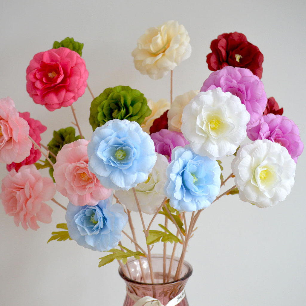 C18 ULU-ULU Artificial Bunga Mawar Panjang 65cm Diameter 10cm Palsu Plastik Buatan Imitasi Hias Dekor Buket Bouquet Rumah Pesta/Bunga Hias