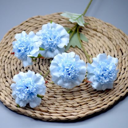 C17 ASEP 3 Cabang 60cm Artificial Bunga Krisan Mawar Diameter 8cm Palsu Plastik Buatan Imitasi Hias Dekor Buket Bouquet Rumah Pesta/Bunga Hias