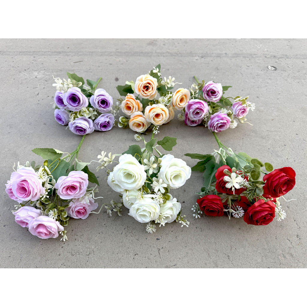 Bouquet bunga P113 HAHA Mawar Peony Artifisial Dekorasi Hiasan Seserahan Buket Palsu