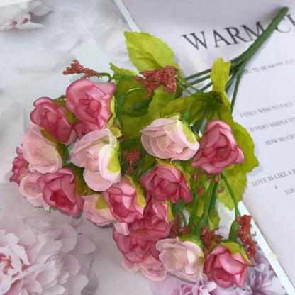 Bouquet bunga BKT 1010 MINNIE Bunga Mawar Rose Artifisial Dekorasi Hiasan Seserahan Buket Palsu