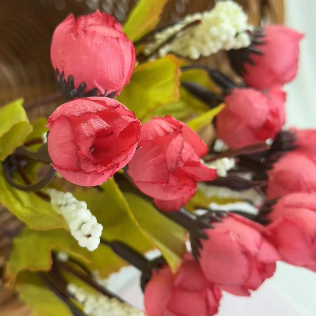Bouquet bunga BKT 1011 KUNCUP Bunga Mawar Rose Artifisial Dekorasi Hiasan Seserahan Buket Palsu