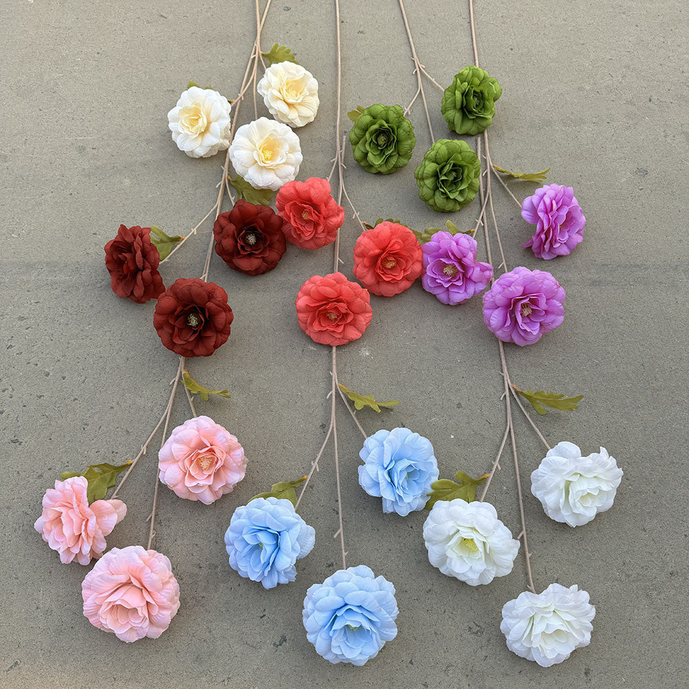 C18 ULU-ULU Artificial Bunga Mawar Panjang 65cm Diameter 10cm Palsu Plastik Buatan Imitasi Hias Dekor Buket Bouquet Rumah Pesta/Bunga Hias