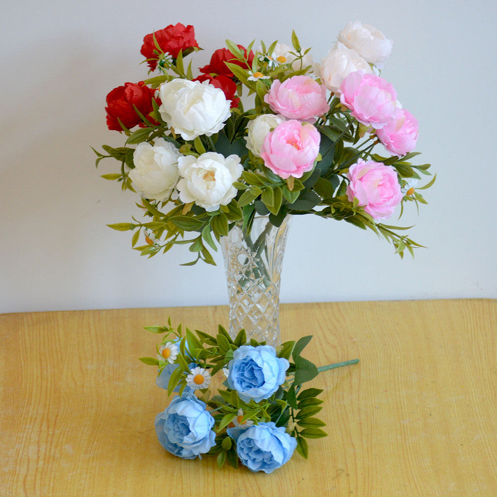 Bouquet bunga P115 MISO Mawar Peony Artifisial Dekorasi Hiasan Seserahan Buket Palsu
