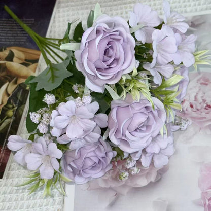 Bouquet bunga BKT 1012 RIN Bunga Mawar Rose Artifisial Dekorasi Hiasan Seserahan Buket Palsu