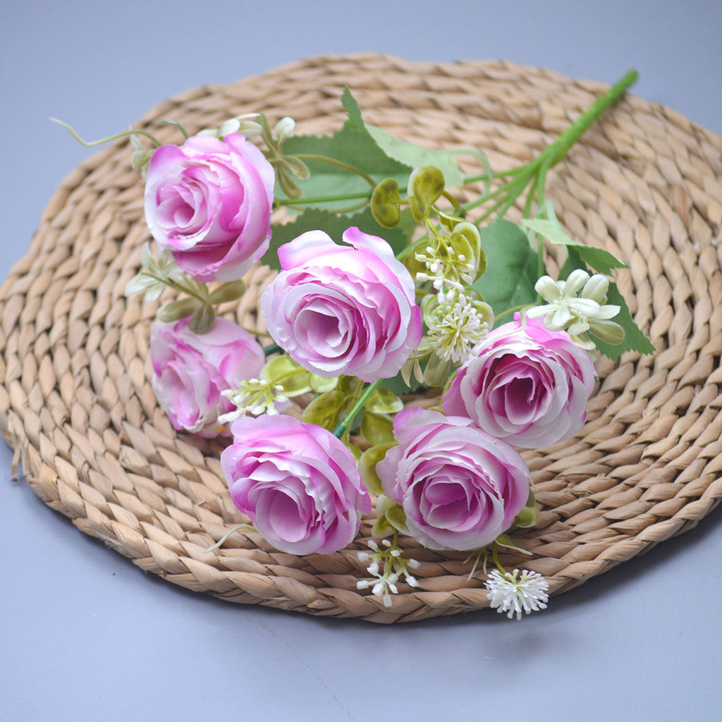 Bouquet bunga P113 HAHA Mawar Peony Artifisial Dekorasi Hiasan Seserahan Buket Palsu