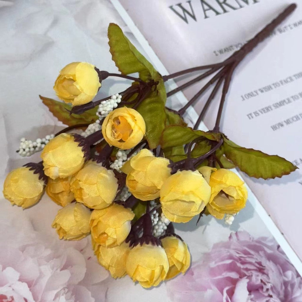 Bouquet bunga BKT 1011 KUNCUP Bunga Mawar Rose Artifisial Dekorasi Hiasan Seserahan Buket Palsu