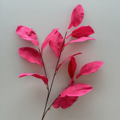 C19 DAWUN  3 Cabang 95cm Artificial Daun Sleeve Leaves 16cm x 9cm Palsu Plastik Buatan Imitasi Hias Dekor Buket Bouquet Rumah Pesta/Bunga Hias