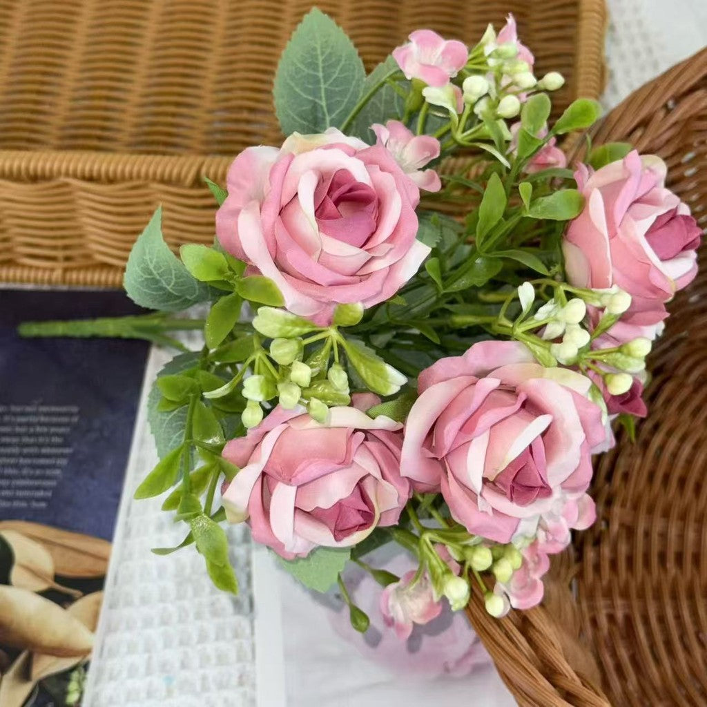 Bouquet bunga BKT 1013 TULLA Bunga Mawar Rose Artifisial Dekorasi Hiasan Seserahan Buket Palsu