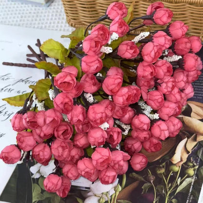 Bouquet bunga BKT 1011 KUNCUP Bunga Mawar Rose Artifisial Dekorasi Hiasan Seserahan Buket Palsu