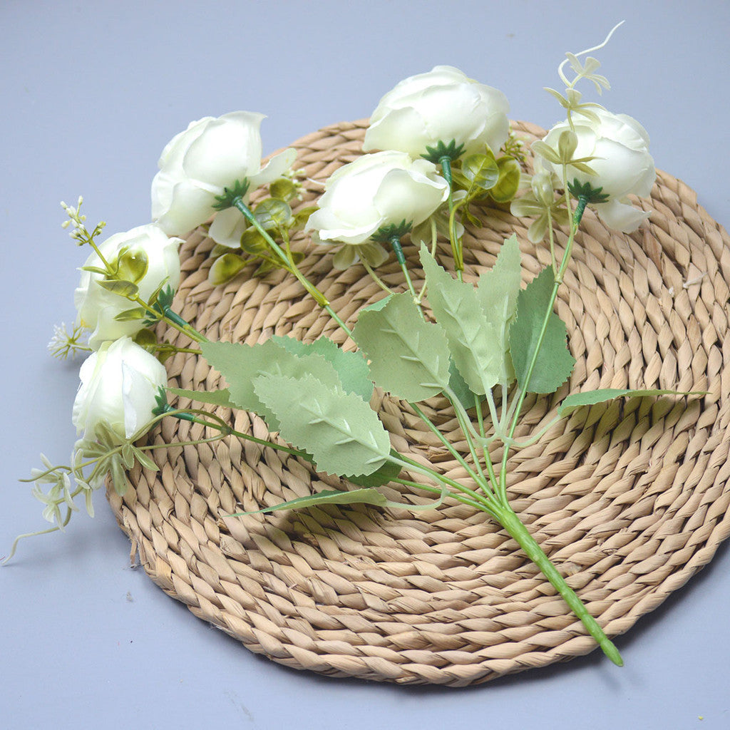 Bouquet bunga P113 HAHA Mawar Peony Artifisial Dekorasi Hiasan Seserahan Buket Palsu