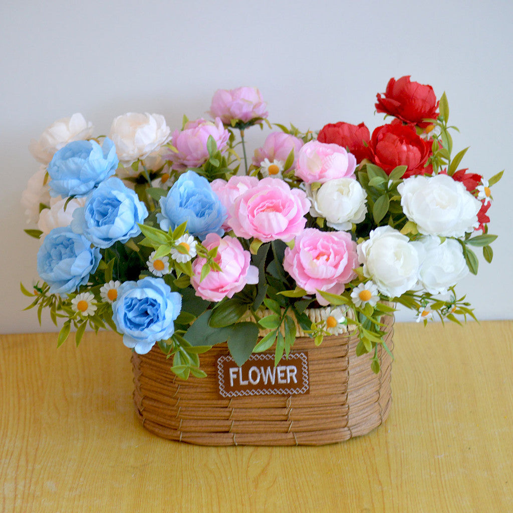 Bouquet bunga P115 MISO Mawar Peony Artifisial Dekorasi Hiasan Seserahan Buket Palsu