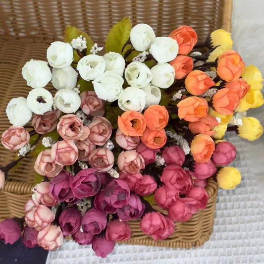 Bouquet bunga BKT 1011 KUNCUP Bunga Mawar Rose Artifisial Dekorasi Hiasan Seserahan Buket Palsu