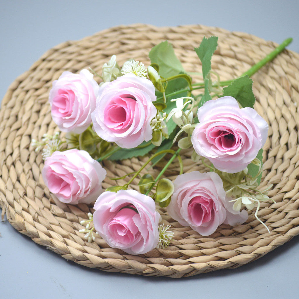 Bouquet bunga P113 HAHA Mawar Peony Artifisial Dekorasi Hiasan Seserahan Buket Palsu