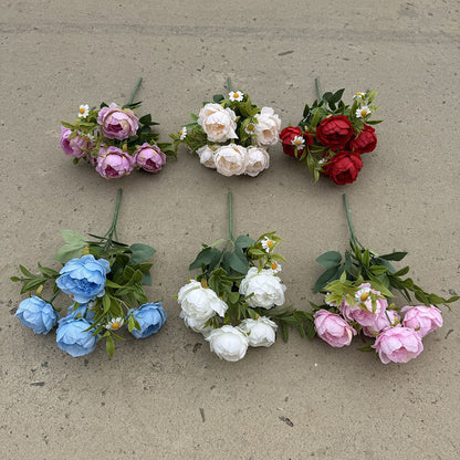 Bouquet bunga P115 MISO Mawar Peony Artifisial Dekorasi Hiasan Seserahan Buket Palsu