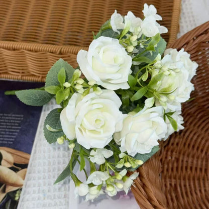 Bouquet bunga BKT 1013 TULLA Bunga Mawar Rose Artifisial Dekorasi Hiasan Seserahan Buket Palsu