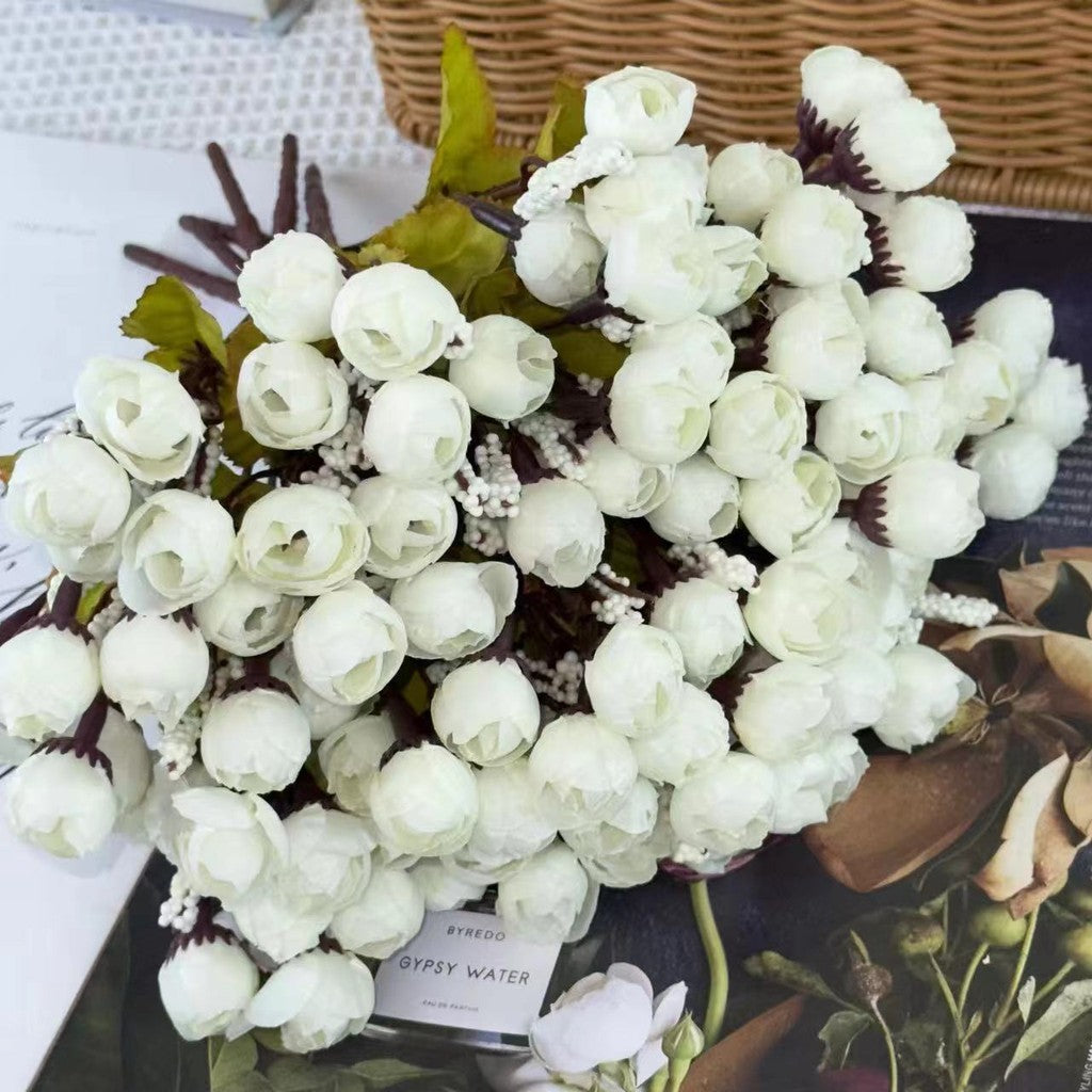 Bouquet bunga BKT 1011 KUNCUP Bunga Mawar Rose Artifisial Dekorasi Hiasan Seserahan Buket Palsu