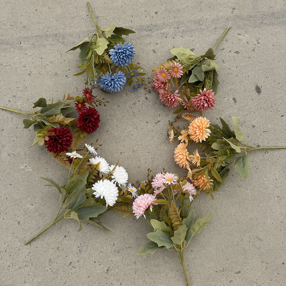 Bouquet bunga P114 GUGU Krisan Musik Gugur Artifisial Dekorasi Hiasan Seserahan Buket Palsu