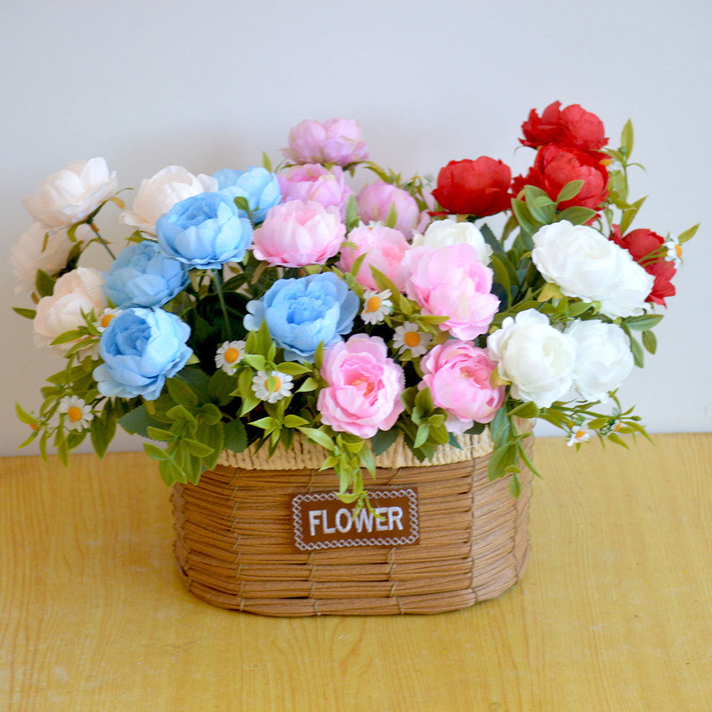 Bouquet bunga P115 MISO Mawar Peony Artifisial Dekorasi Hiasan Seserahan Buket Palsu