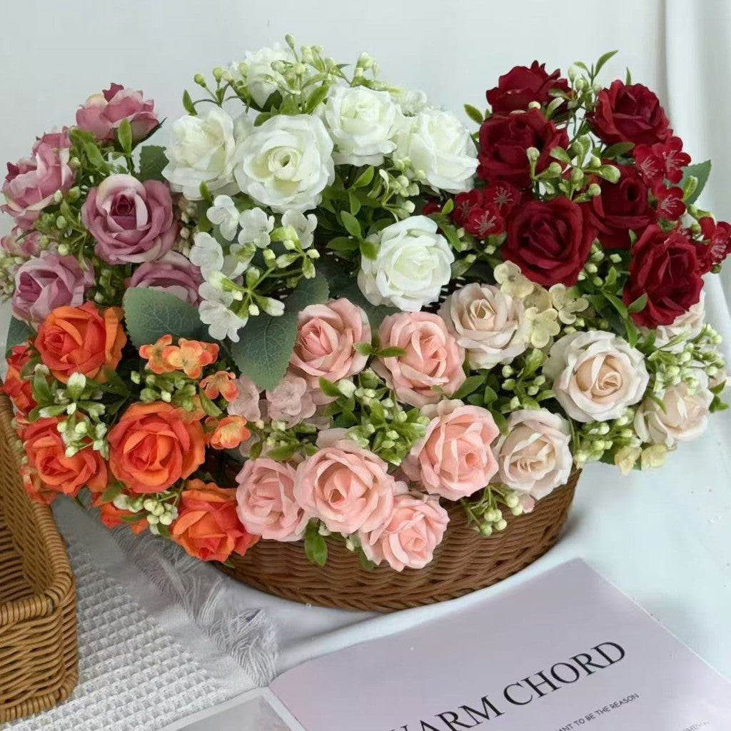 Bouquet bunga BKT 1013 TULLA Bunga Mawar Rose Artifisial Dekorasi Hiasan Seserahan Buket Palsu
