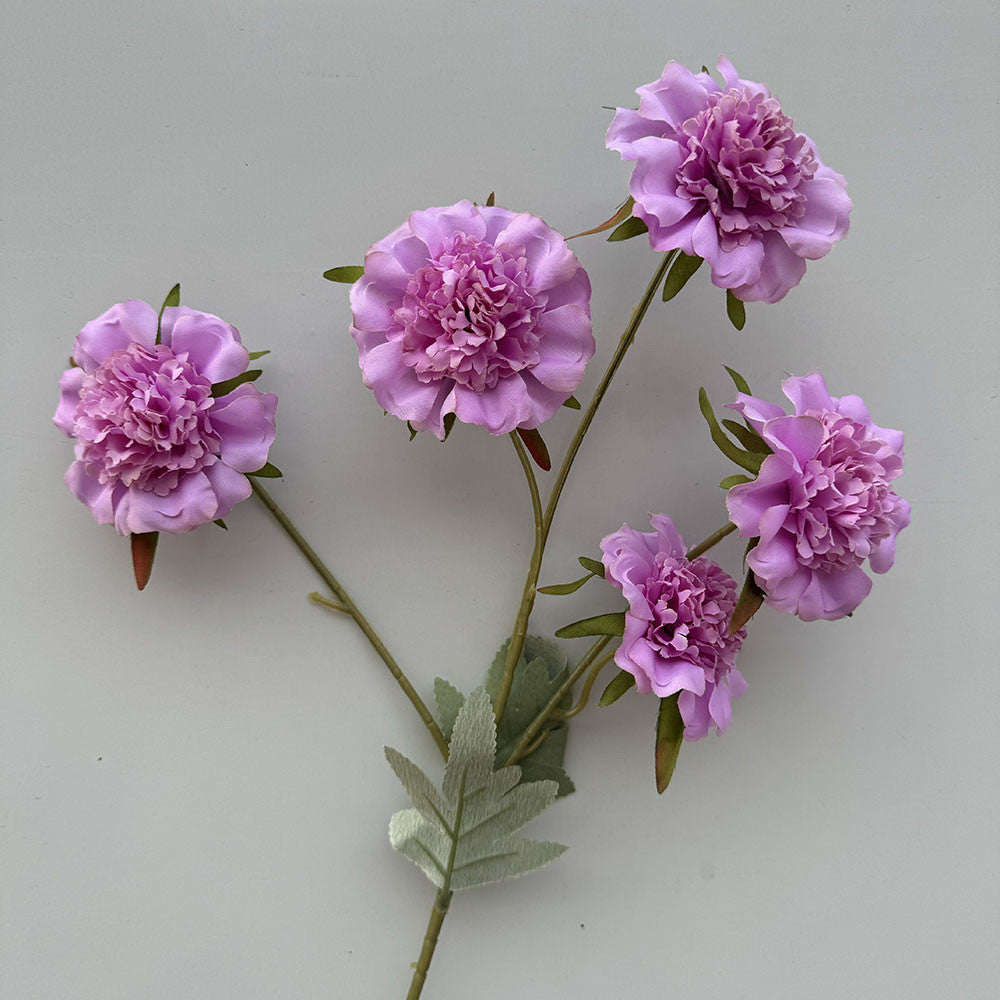 C17 ASEP 3 Cabang 60cm Artificial Bunga Krisan Mawar Diameter 8cm Palsu Plastik Buatan Imitasi Hias Dekor Buket Bouquet Rumah Pesta/Bunga Hias