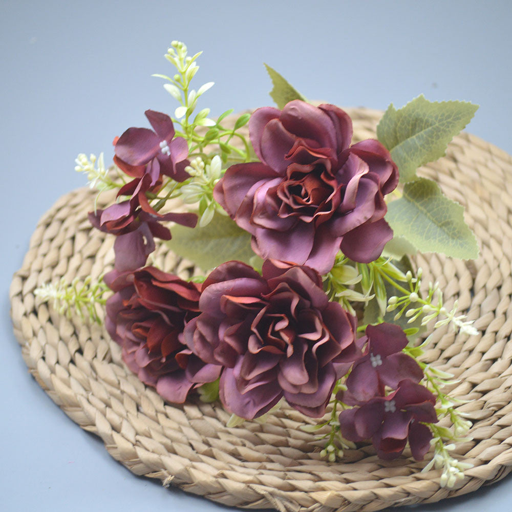Bouquet bunga P120 AIYU Mawar Artifisial Dekorasi Hiasan Seserahan Buket Palsu